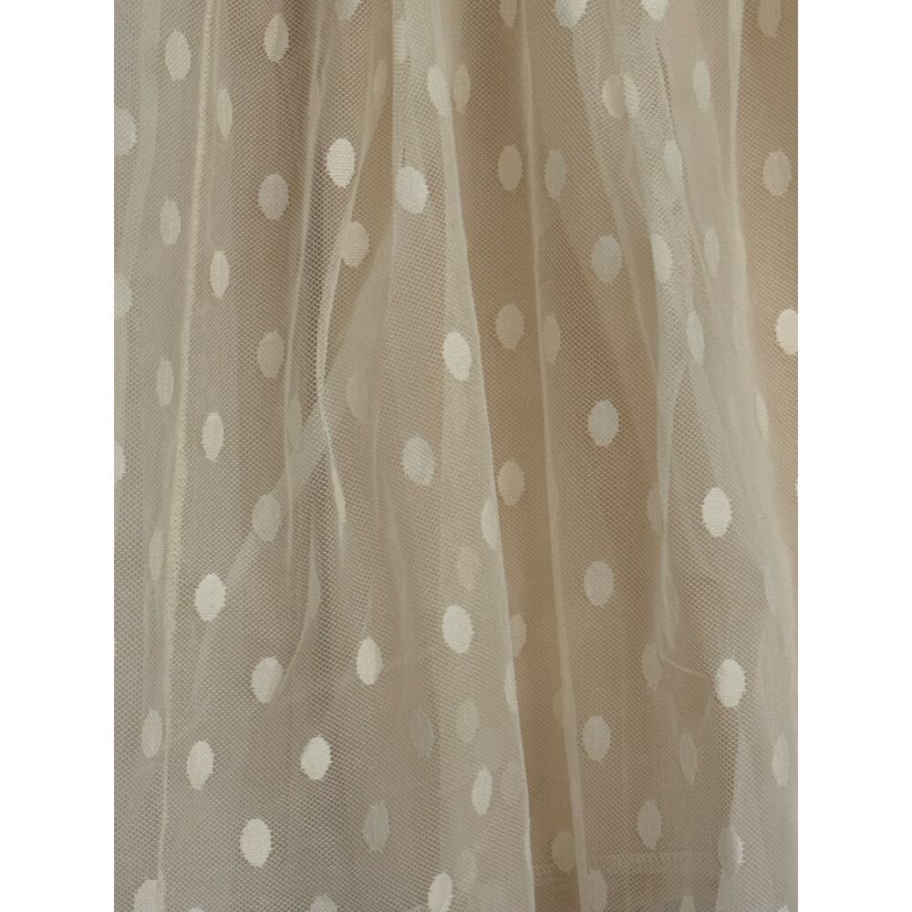 Tulip B Ivory Polka Dot Tulle Skirt Small Layered Mesh Satin Waist NEW - Picture 6 of 12